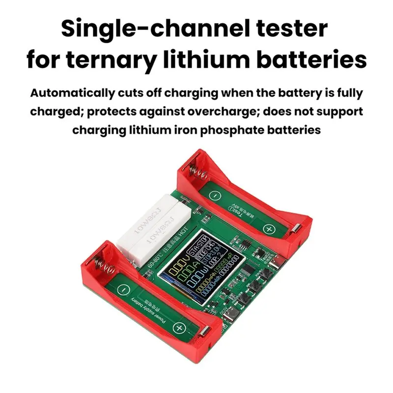 A31T 21700 Ternary Lithium Battery Tester DC5V 2-Wire Automatic Internal Resistance Capacity Tester