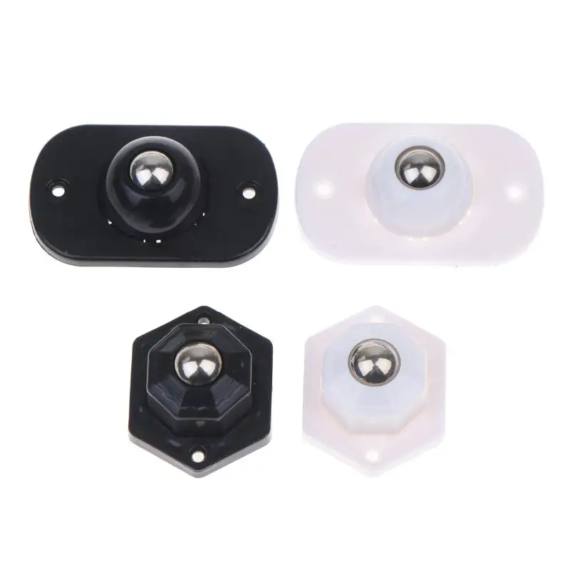 4/6Pcs Self Adhesive Caster Wheels No Punching 360° Swivel Sticky Sliders for Furniture Appliance Storage Bin Cabinet Moving