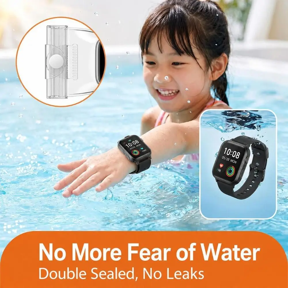 Clear Waterproof Smartwatch Pouch Touchscreen Wrist Wearable Waterproof Watch Cover Triple Seal Watch Dry Bag