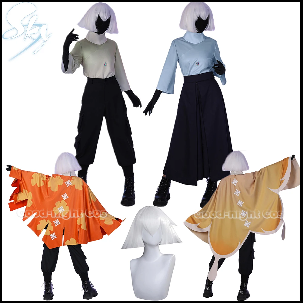 Game Sky Children of Light Cosplay Costume Wig Sky: Light Awaits Saint Island Outfits 4 Style cloak pants Halloween Uniforms