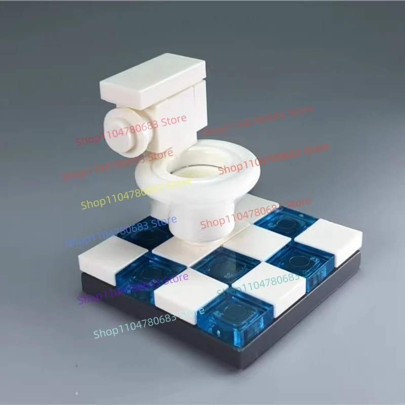 MOC Nieuwe Mini Pop Bouwsteen Accessoires Toilet Toilet Interieur Decoratie Meubels Speelgoed Ornamenten Splicing Vakantiegeschenken