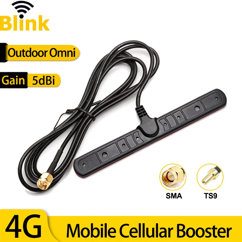 4G LTE Omnidirectional Antenna Car Mobile Cellular Signal Amplifier Outdoor Long Range 3G 2G GSM Cell Phone Network Enhancer TS9