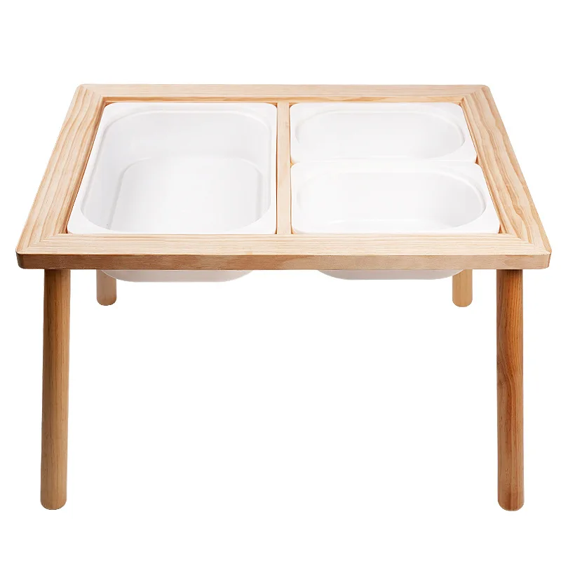 

Wooden children's activity Montessori furniture Children's and chairs Sensory kindergarten table Study