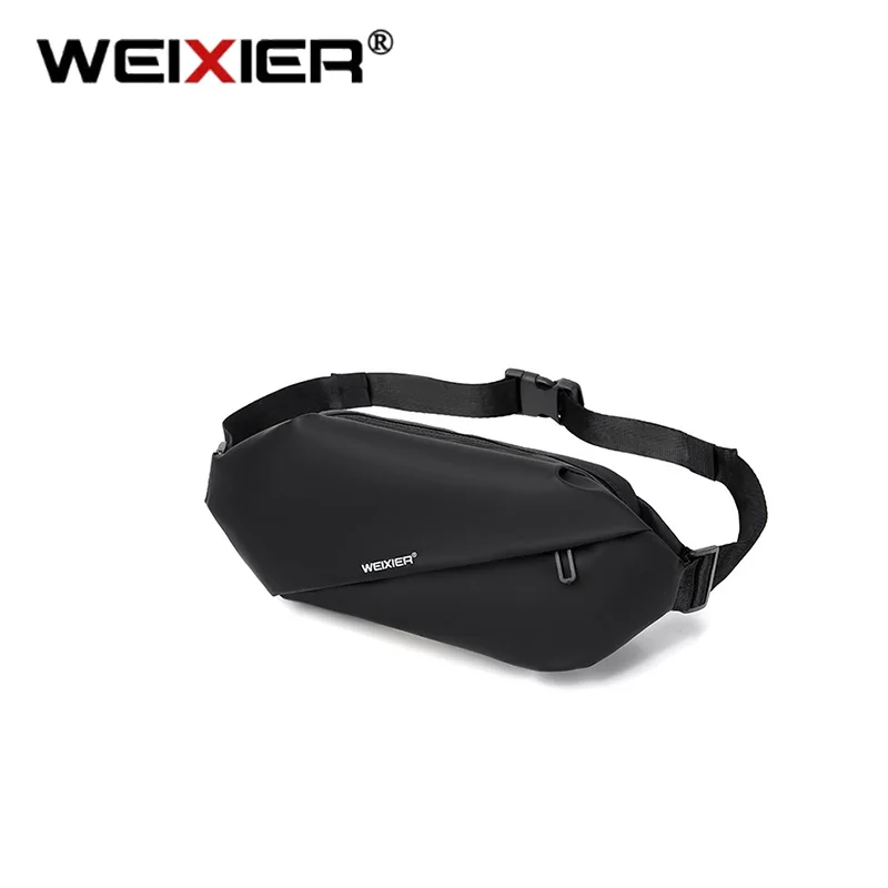 WEIXIER Men Simple Casual Crossbody Bag Canvas Versatile Shoulder Bag Women Outdoor Sports Waterproof Sports Cycling Chest Bags