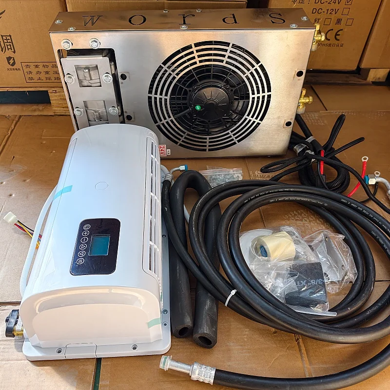 

Trailer Mounted RV Air Conditioning Unit with 12V 1000W Compressor New for 24V Vehicle Modification Roof-mounted Parking Cooler