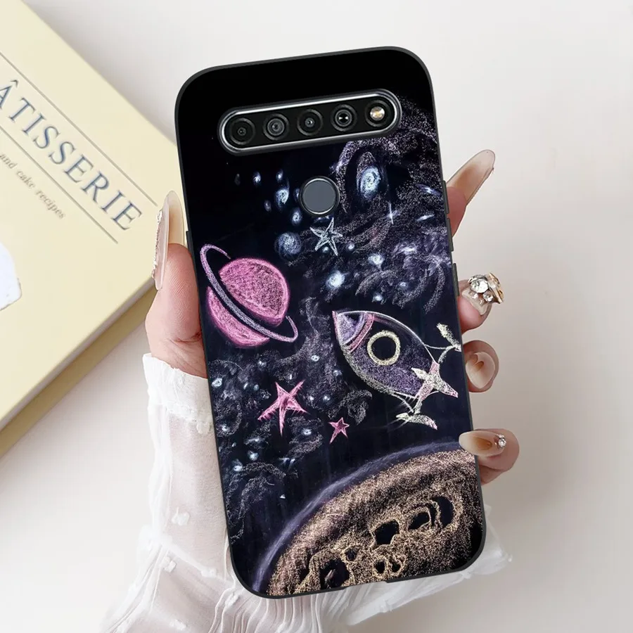 For LG K61 2020 K41s K51s 2020 Case LG K40S q61 Cover Cute Cartoons Soft Black Back Cover Shell For LGK41S LGK51s Q61 Fundas