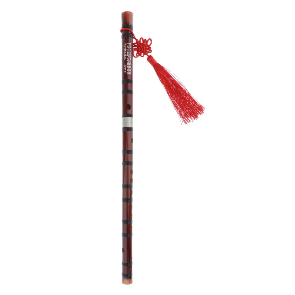 Two Section Bamboo Dizi Flute Handmade Woodwind Instrument for Kids Student Chinese Traditional Music Beginners