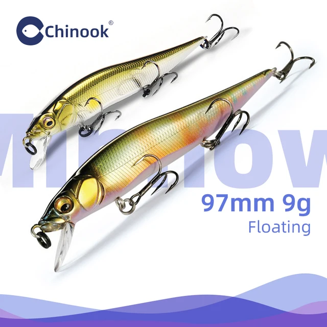 Chinook 97mm 9g VISION ONETEN JR Jerkbait Minnow Pływająca Przynęta Wędkarska typu Suspending, Twarda Przynęta, Swimbait, na Okonia Japońskiego