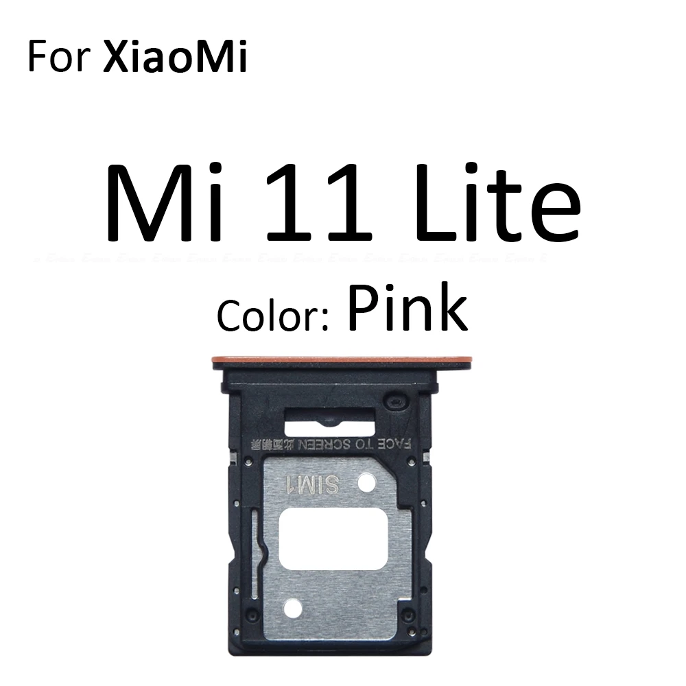 Sim Card Tray Socket Slot Reader Adapter For XiaoMi Mi 11i 11 Lite 5G NE Micro SD Card Holder Connector Container Parts