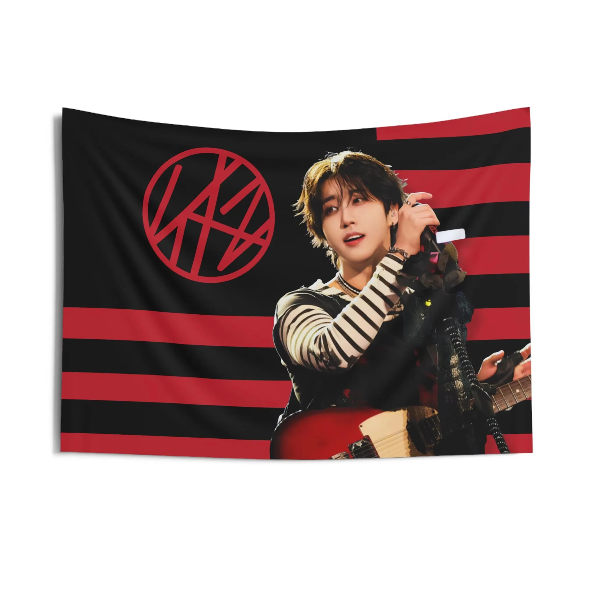 Skz Han Jisung Guitar Concert Banner Aesthetic Wall Hanging Tapestry Home Decor Banner For Room Decoration Background Room Flag
