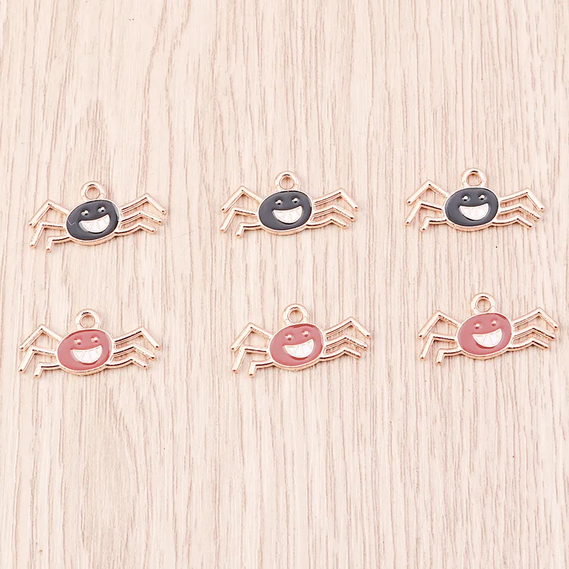 10 Pcs/Pack New Creative Fashion Halloween DIY Accessories Cartoon Crab Pendant Alloy Drip Oil Accessories Pendant Trend Pendant