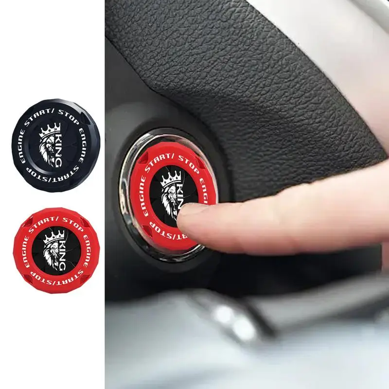 Car Onekey Start Stop Button Cover Sticker Car Interior Sticker Engine Ignition Start Swtch Protective Cover Motor StartRing
