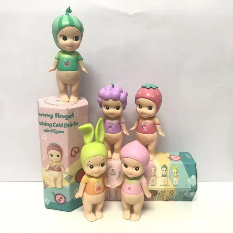 

2025 Sonny Angel Figures Refreshing Cold Drinks Series Carrot Strawberry Blind Box Ornaments Doll Fans Surprise Birthday Gifts
