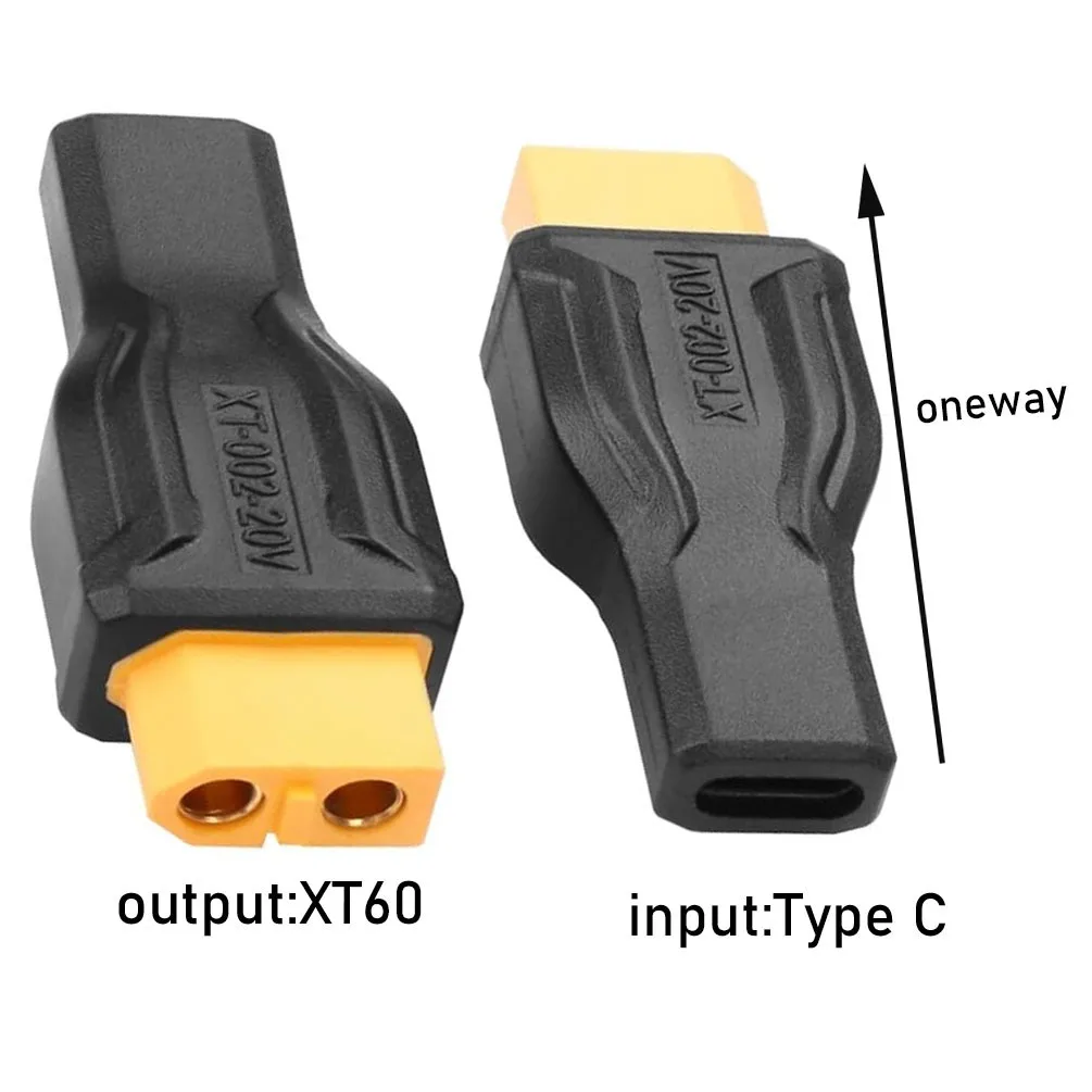 2PCS Type-C to XT60 Adapter with PD Fast Charging for Drone FPV RC Airplane Car Power Supply Charger Connector Energy Storage