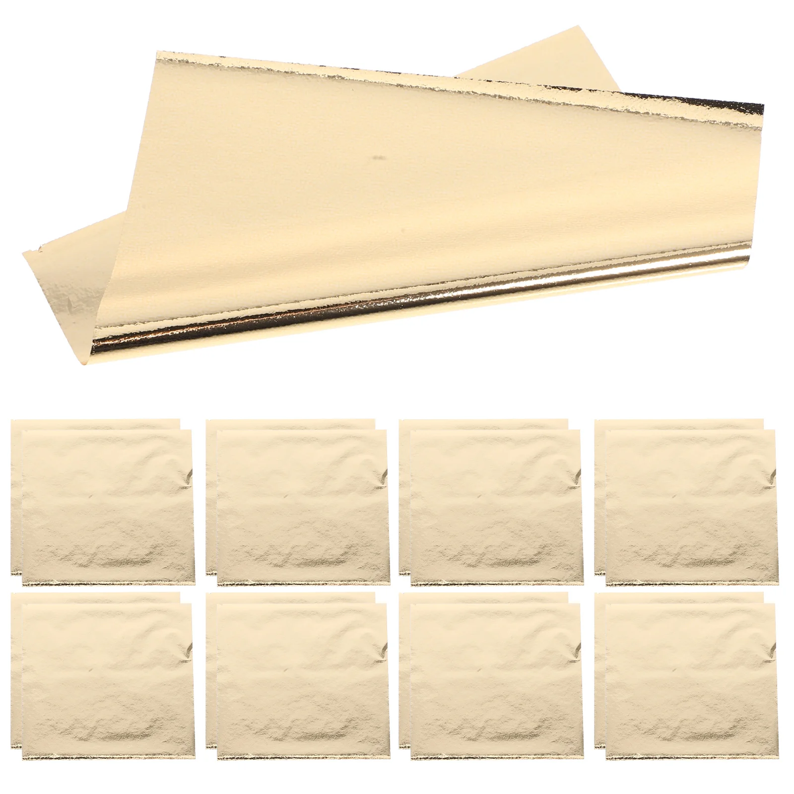

100 Sheets Gold Foil Sheets for Crafts Decoration High Gloss Golden Paper Leaves Ideal for Painters Craft Enthusiasts Decorative
