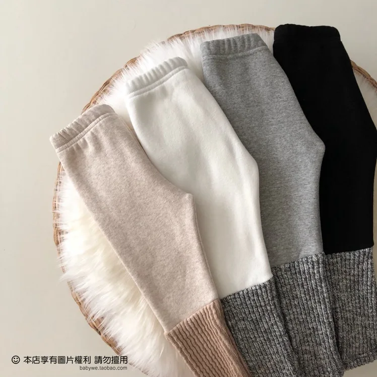 Mallas de algodón para bebé, mallas empalmadas para niña, pantalones elásticos para niño pequeño, pantalones ajustados para bebé, pantalones informales para niño 2026