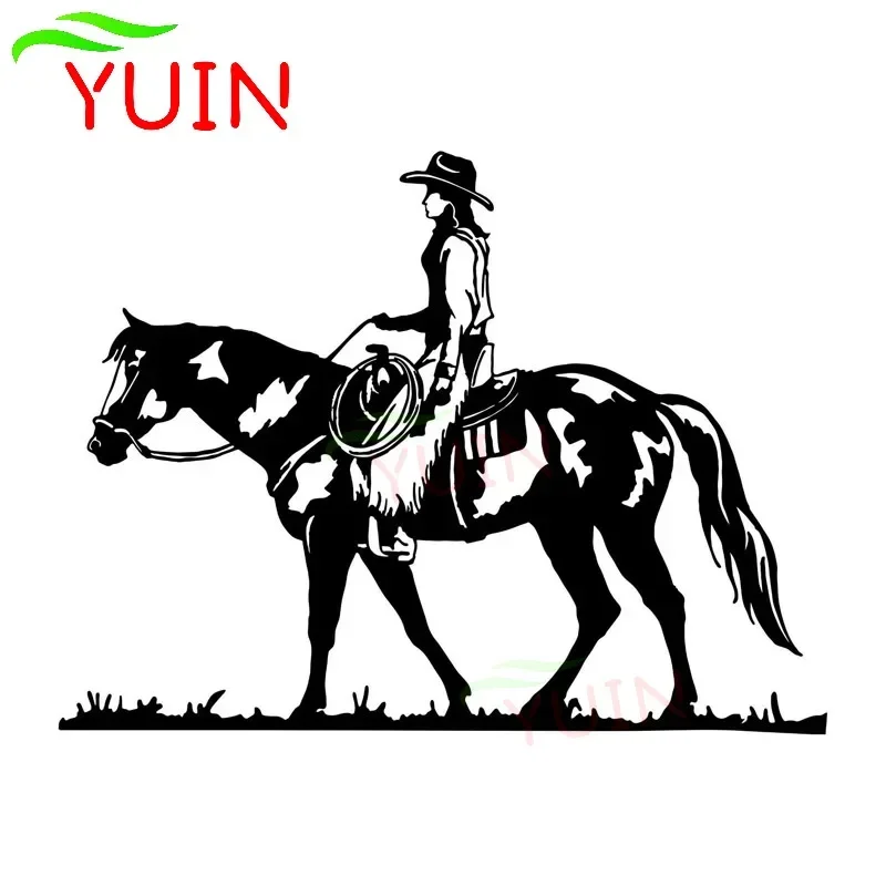

Wild Cowboy Cowgirl Horse Car Sticker Fashion Cover Scratch Cars Accessories Waterproof Decal PVC Decoration Sunscreen Decals