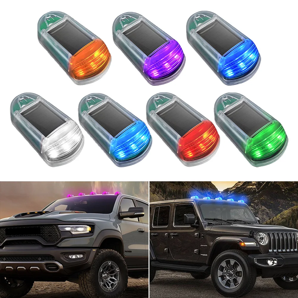 5pcs 2024 Solar Remote Control Roof Colorful Car Lights  Compatible with Dodge Ram 1500 - 5500 And  2003-2018 Pickup Trucks