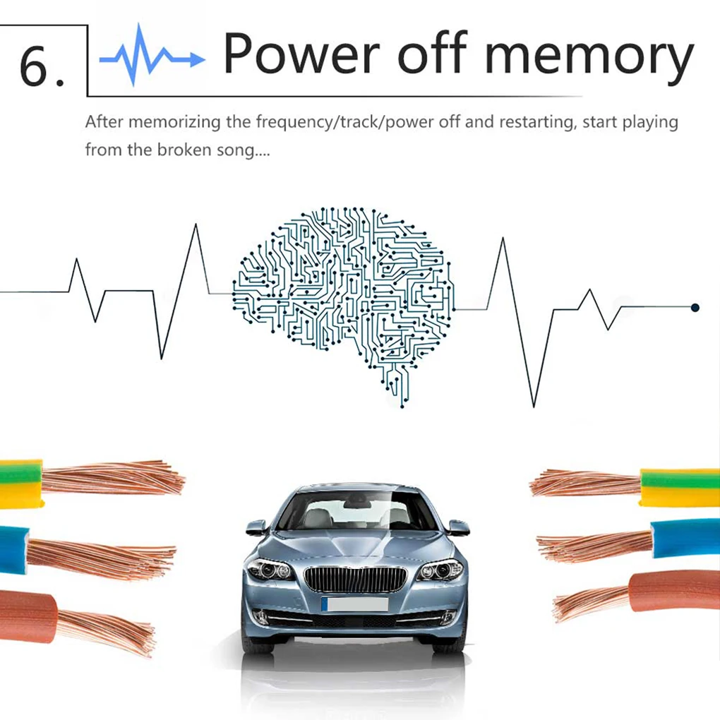 자동차 레트로 오디오 리시버, 12V 1 DIN 스테레오 FM 블루투스 MP3 오디오 플레이어, 핸드폰 핸즈프리 디지털 USB SD, 대시 보조 입력 포함