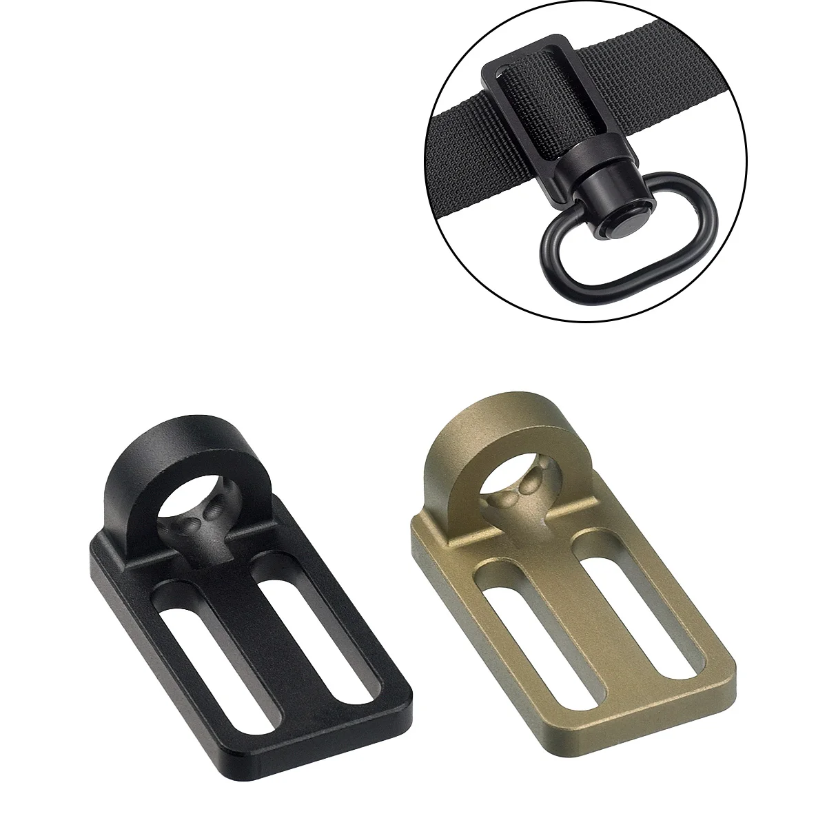 Tactical 1PC Convert Between 2 To 1 Point Triglide Sling Adapter Compatible With QD Swing Swivels Airsoft Hunting Accessories