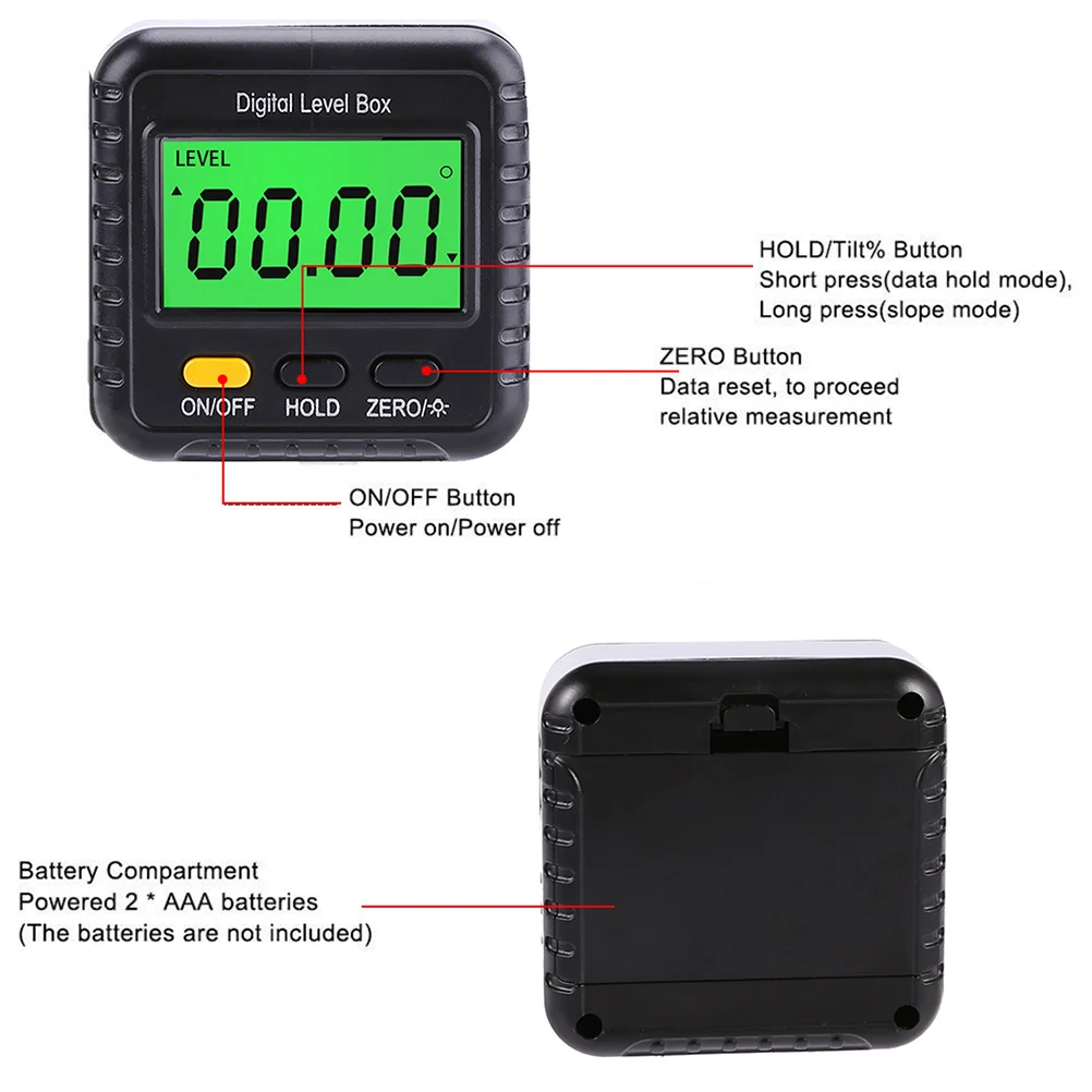 

Digital Level Box Digital Angle Electronic Inclinometer Measuring Tool For Building Carpentry Masonry Automotive
