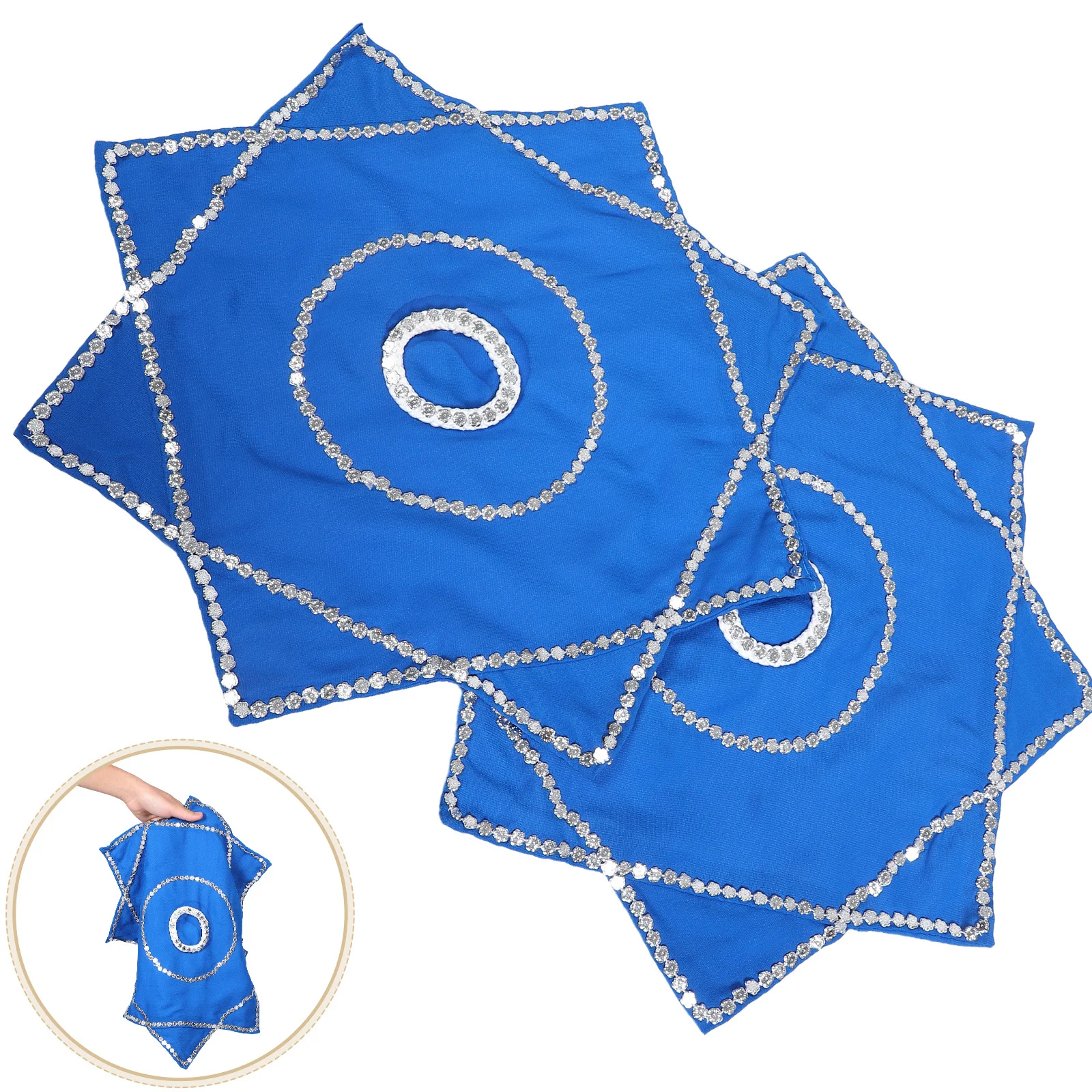 

1Pair Vibrant Octagonal Dance Scarves Lightweight Stage Props for Masquerade Parties Folk Dances and Performances