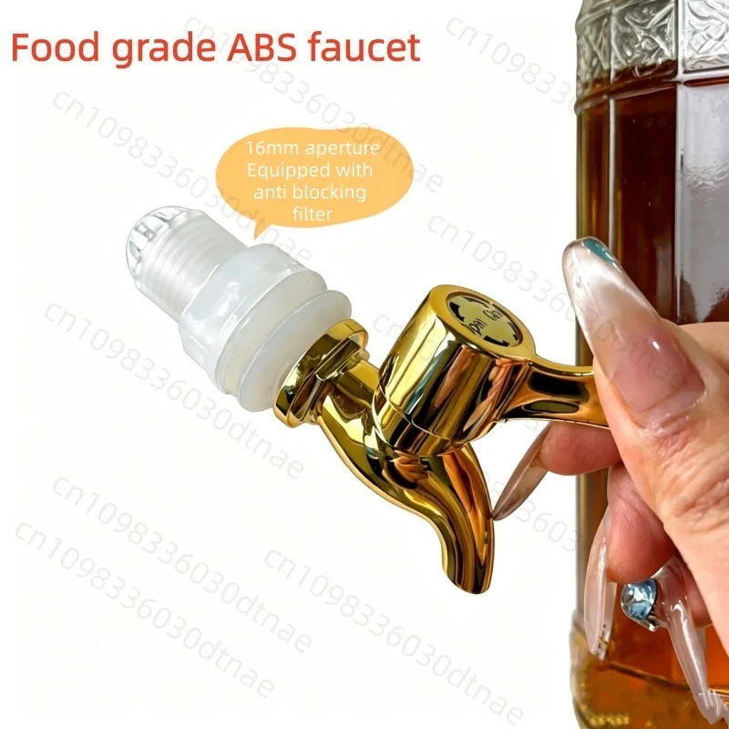 1 Piece Gold Leak Proof Faucet Water Tap Plastic Glass Wine Bottle Faucet Jar Barrel Water Tank Faucet With Filter Wine Valve