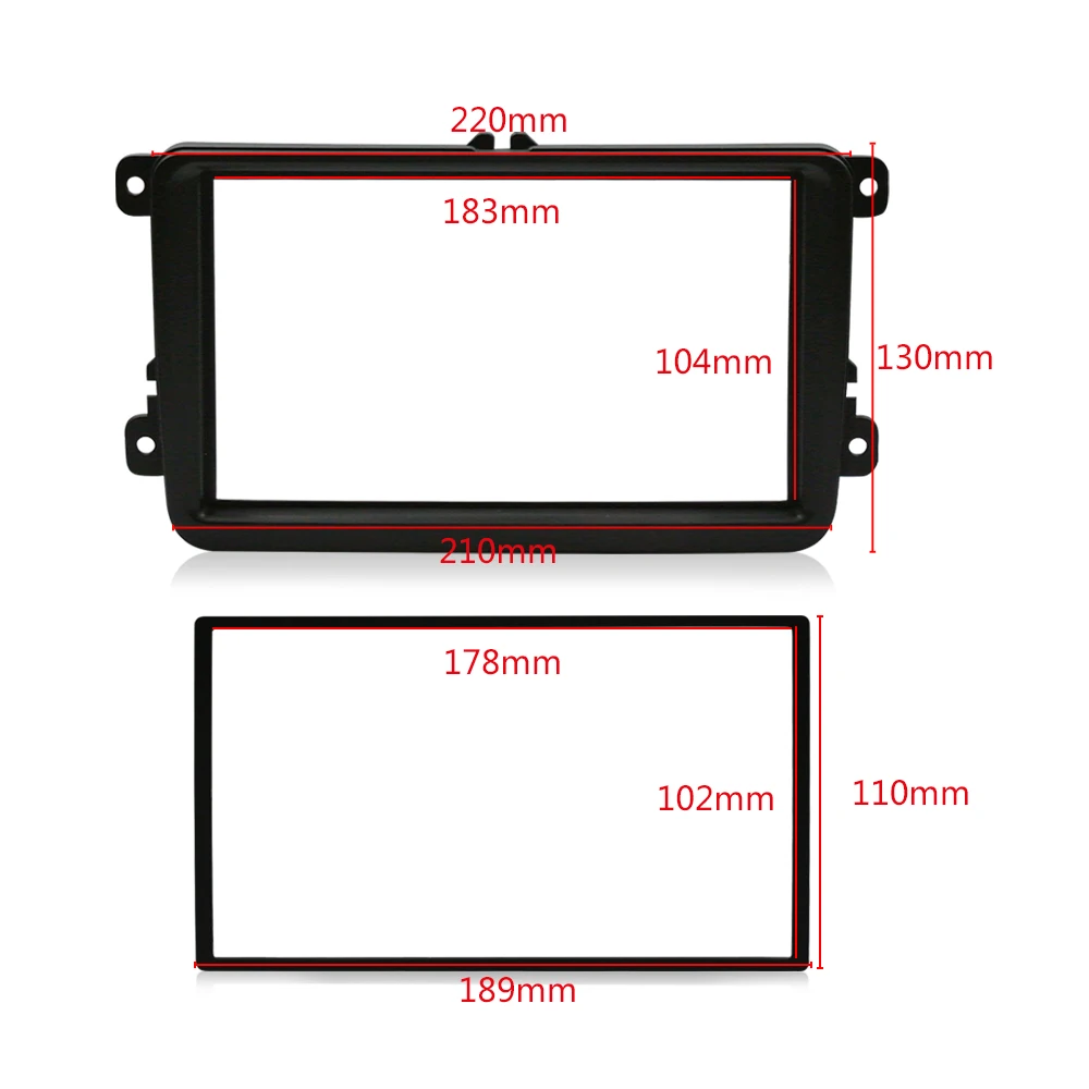 Car DVD-frame For VOLKSWAGEN JETTA CADDY TOUREG CAR STEREO RADIO DASH INSTALLATION MOUNT BEZEL TRIM KIT FASCIA FACIA 2DIN radio