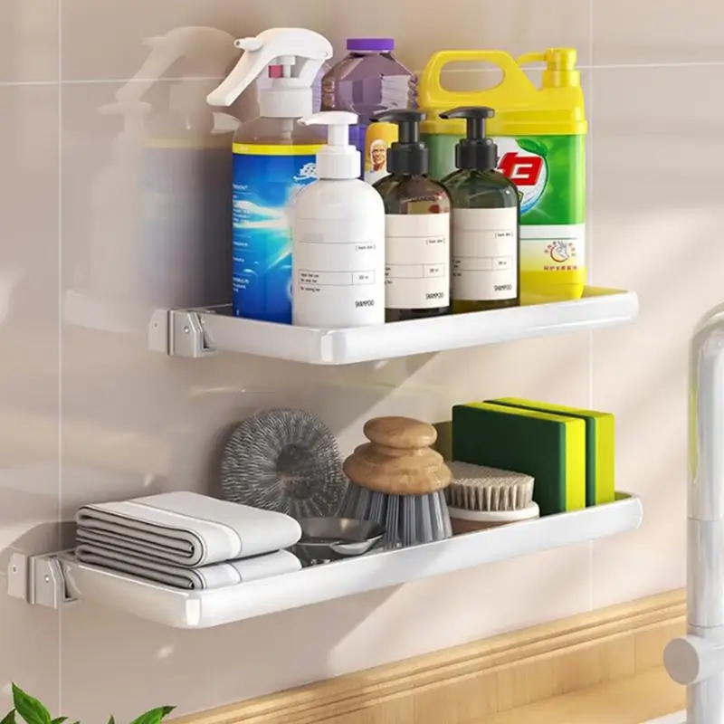 Bathroom Wall Shelf Storage Rack Shelf Fold Down Shelf for RV Fold up Floating Storage Organization Storage Panel Shelf Rack