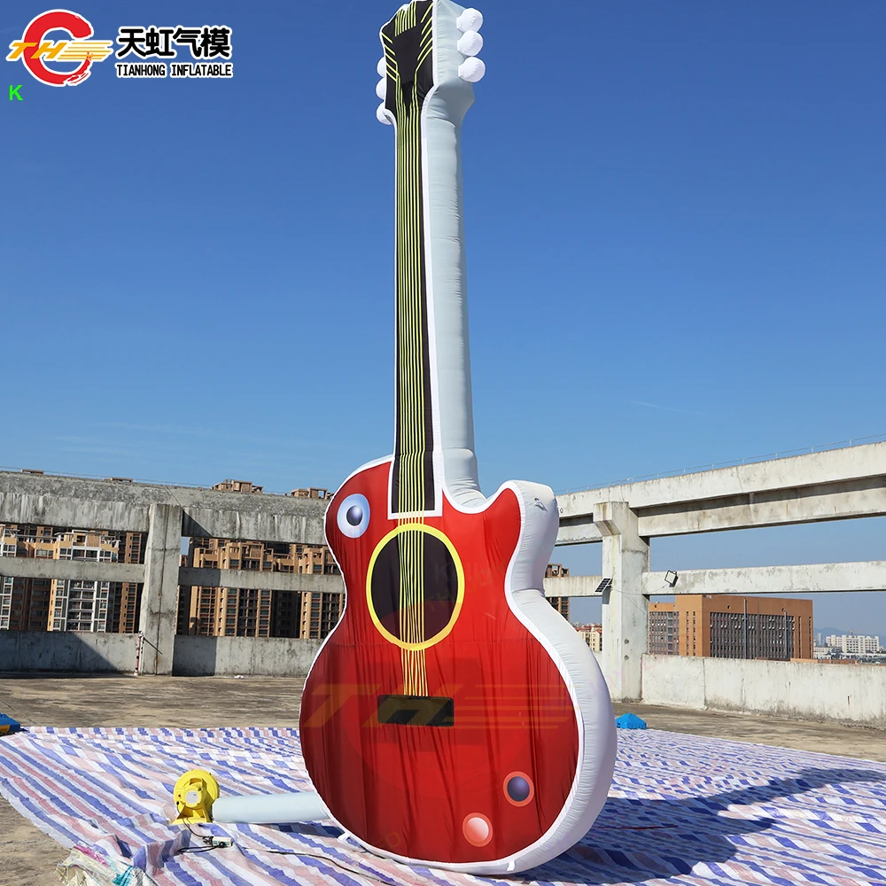 Fast Ship to Door Giant Inflatable Guitar Model Large Promotional Concert Musical Instrument Guitar Inflatables Decoration