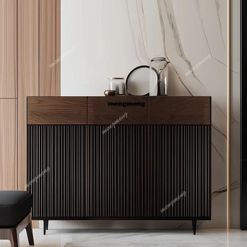 

Nordic Wooden shoe cabinet locker Modern Minimalism luxury Shoe storage high-end elegant armoires de salon living room furniture
