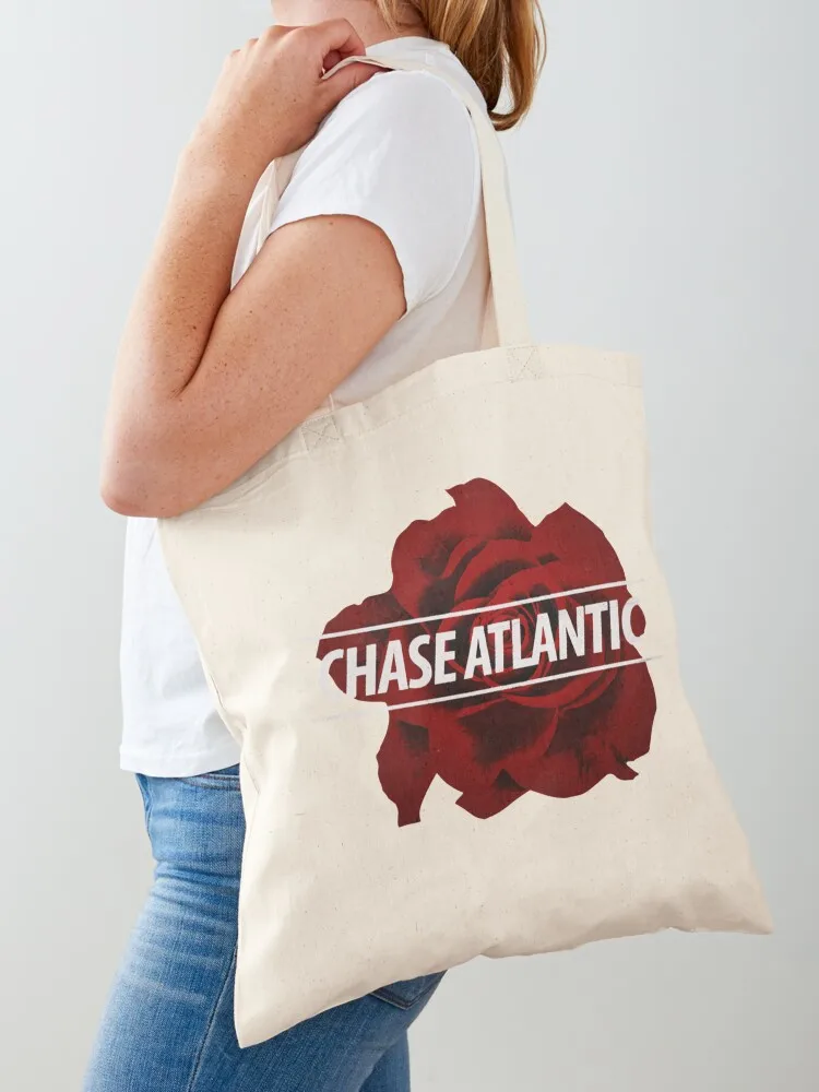 Chase Atlantic Merch Reveal The Secret Chase Atlantic Rose Logo Tote Bag bags for women canvas bags Canvas Tote Bag