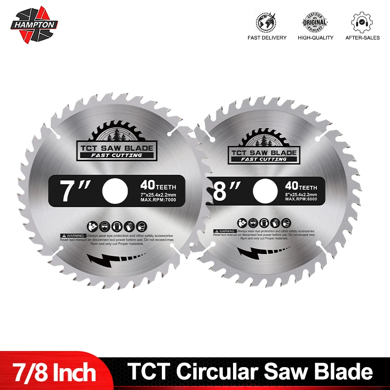 

HAMPTON 180/205mm Saw Blade 7" 8" Wood Saw Blade 40/60T Circular Cutting Disc For Cutting Wood TCT Saw Disc