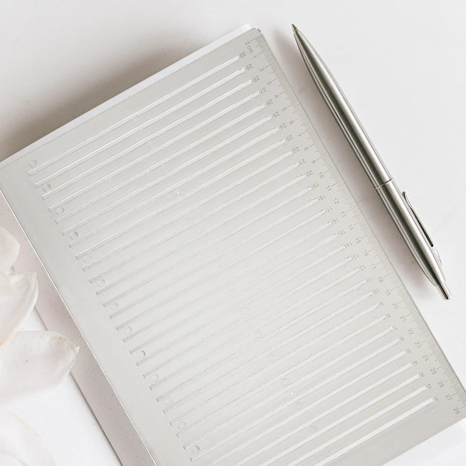 

1pc Transparent Plastic Ruler For School Exam Drawing Line Tool Measurement Stationery Postgraduate Entrance Exam Aid Clear