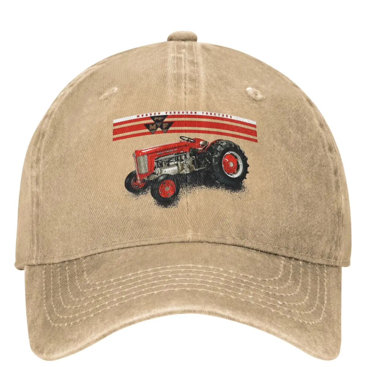 Tractor Agriculture Logo Washed Baseball Cap Massey Ferguson Street Style Hip Hop Dad Hats Summer Unisex Men Gym Snapback Cap