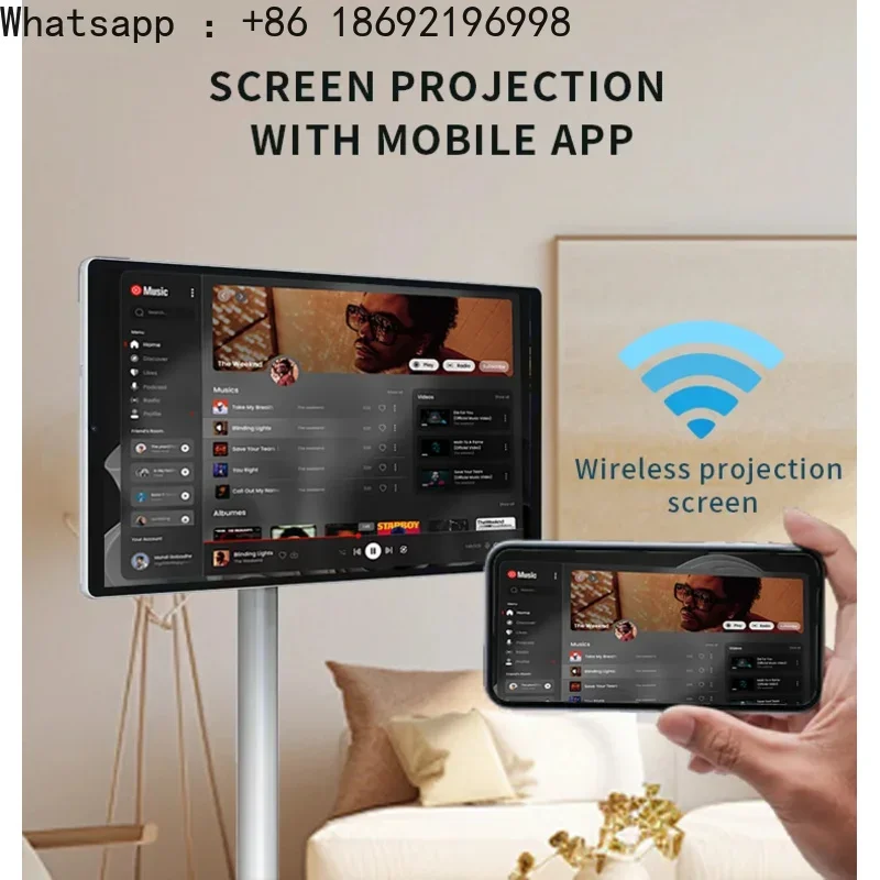 2026 Fashion popular 21.5 Inch Battery-power Android 13 Lg Stand By Me Tv In-cell Touch Screen Gym Gaming Live Room Smart Tv