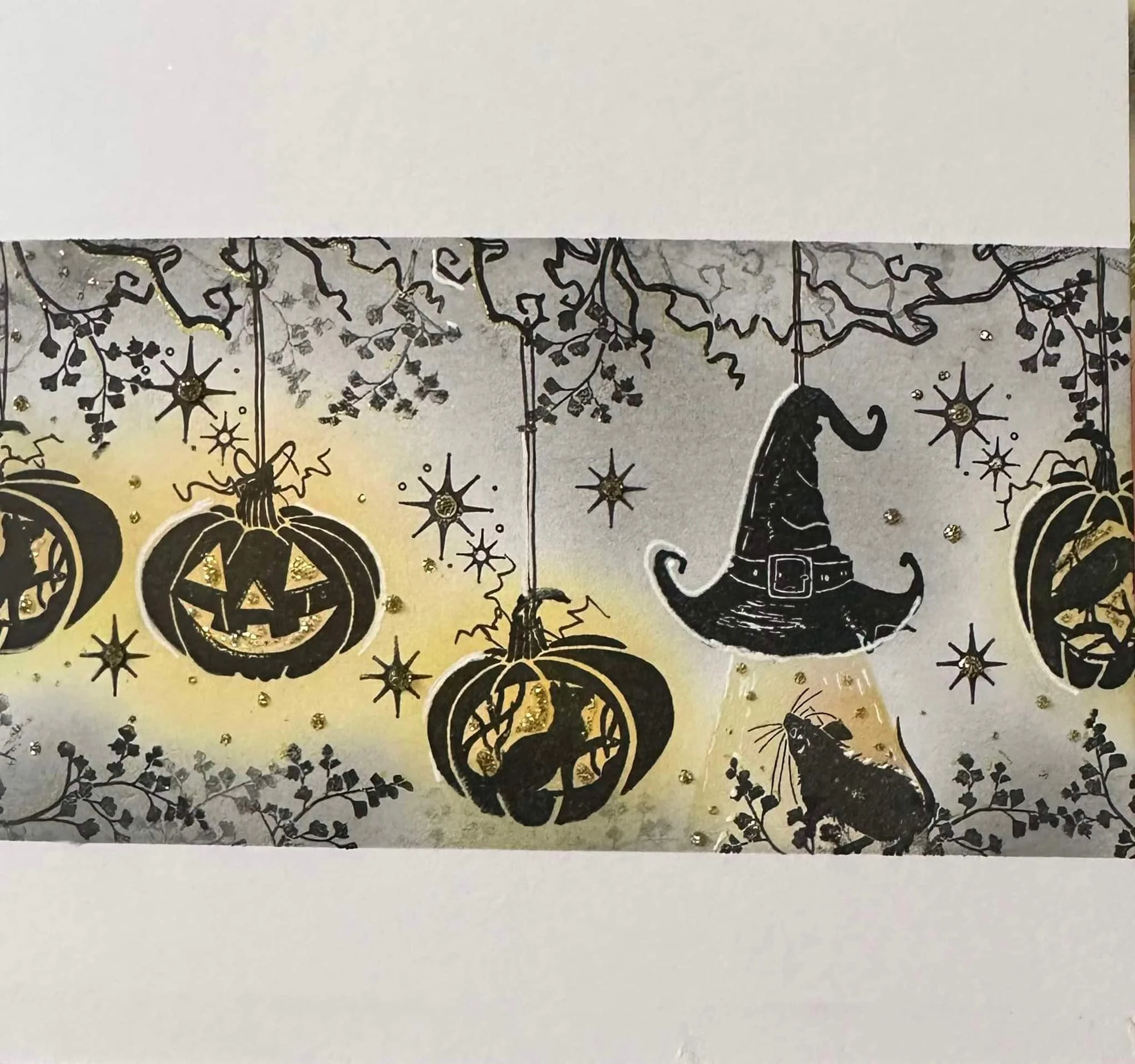 2024 Halloween Cobwebs Hat Railings Rowan Clear Stamps Stencil Die for DIY Scrapbook Handcraft Paper Gift Card Autumn Eve New