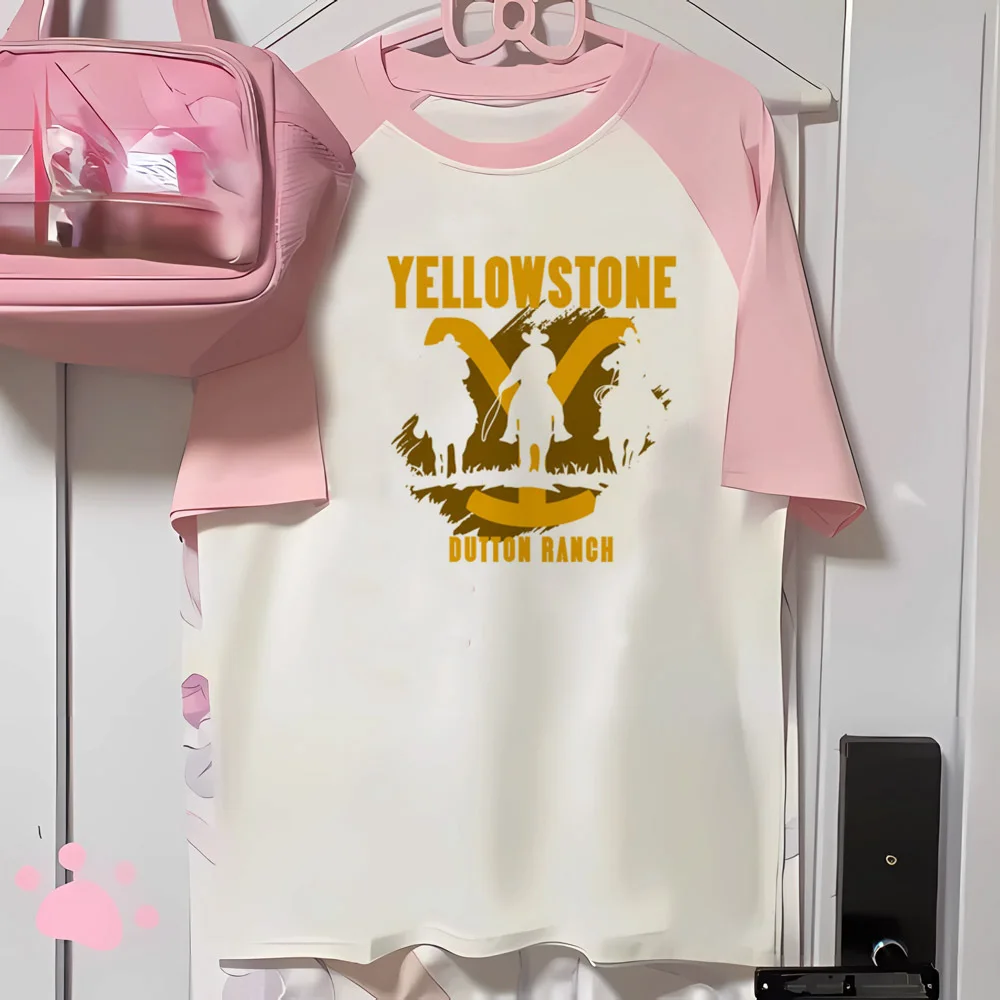 Yellowstone t shirt women stretchy tshirt girl manga y2k clothing