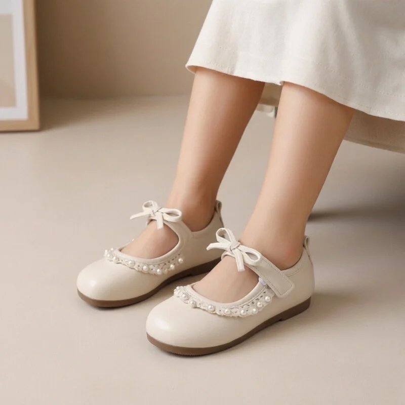 

Весенне-летние детские туфли из искусственной кожи с бантом, мягкая подошва, для малышей, детские туфли-принцессы, новые детские лоферы