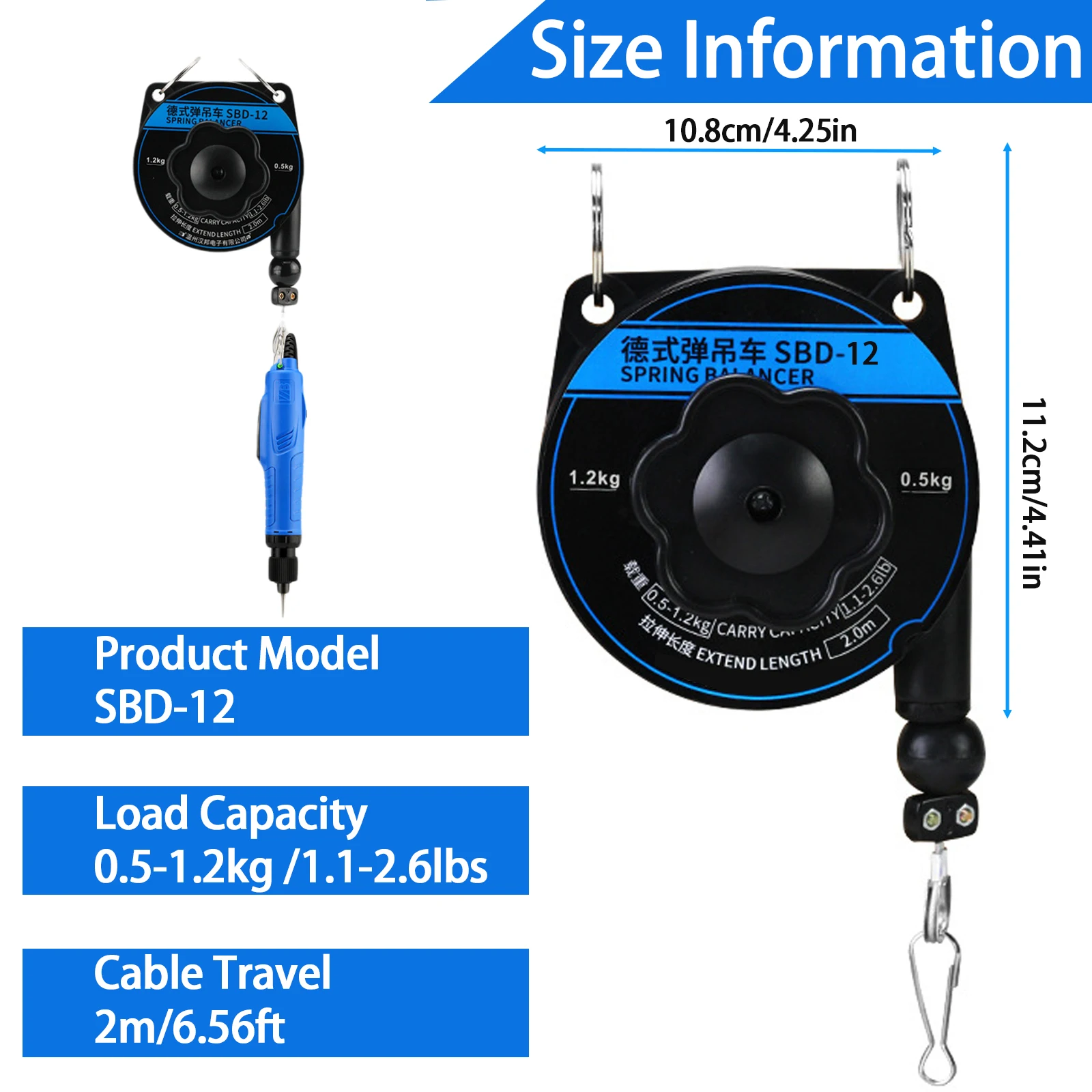 

Электрический шуруповерт SBD-12/20 (0,6-2 кг) с пружинным балансиром промышленного класса, выдвижной пружинный балансир для подвесного инструмента
