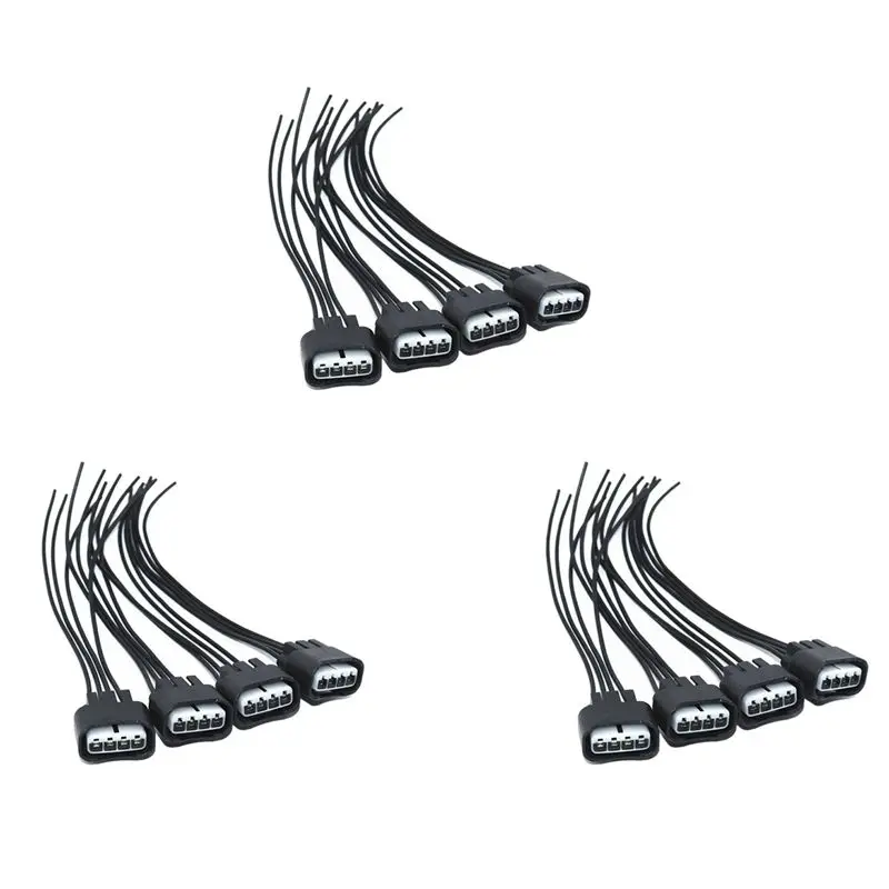 Clear 12Pcs Ignition Coil Pigtail Connector Repair Harness Kit Set For Toyota Lexus