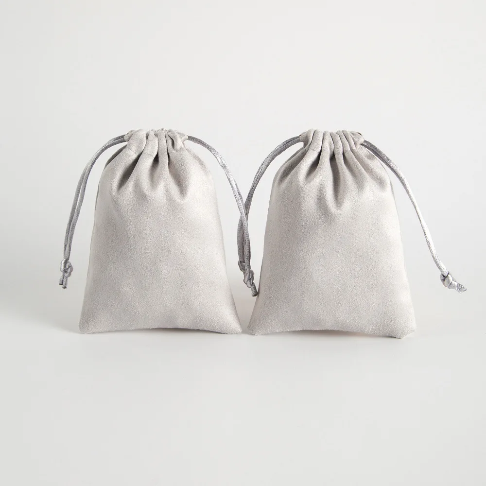 Purple Velvet Jewelry Bags 10-Pack, Drawstring Gift Pouch