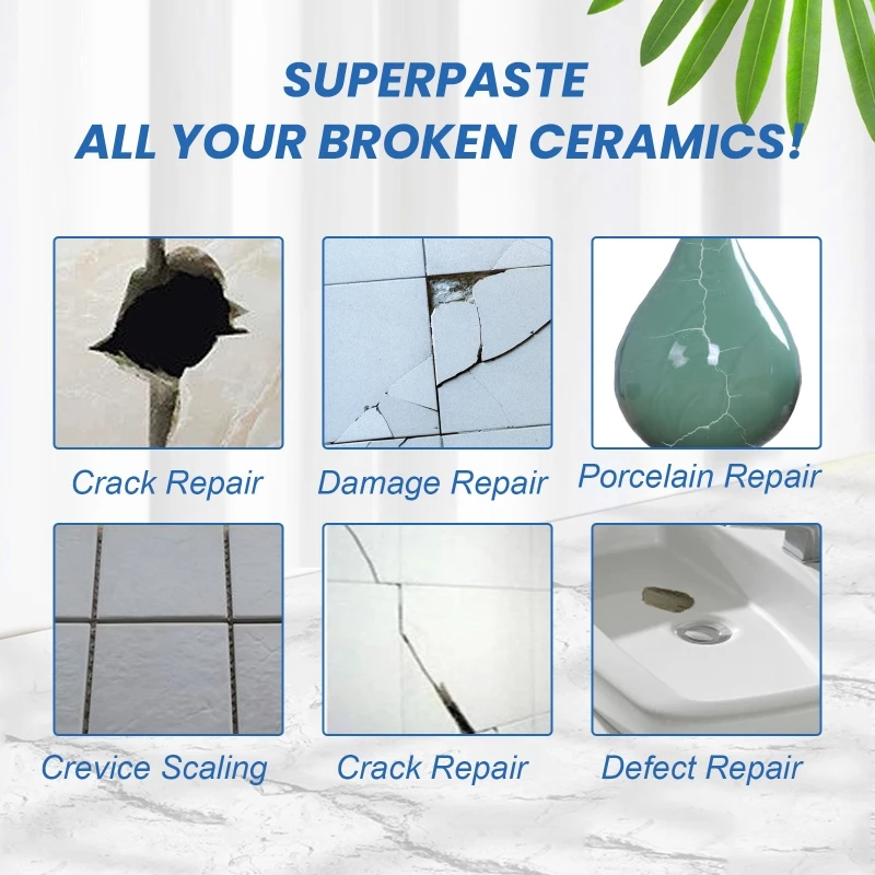 20CB Ceramic Tile Repair Kits with Scraper Sandpaper, Filler to Fix Tub Chips and Sink Cracks, for Ceramic, Porcelain