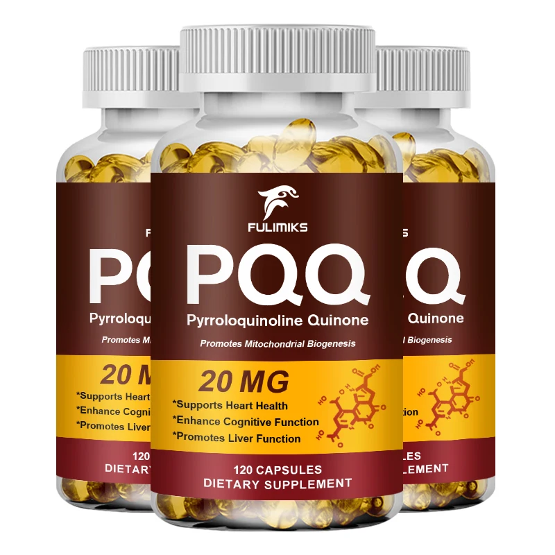 PQQ 20 Mg Capsules, for Vascular, Heart & Joint Function, May Help with Decreased Sleep & Cognitive Function Brain Supplements