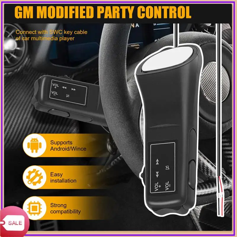 

Prominent Car Steering Wheel Button Remote Control Lights Car Navigation Dvd / 2 Din Android Bluetooth Wireless Universal Remote