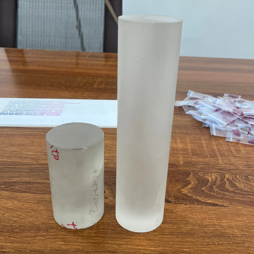 1Kg/Lot Synthetic White Corundum Rough Stone Column Lab Created Sapphire Raw Material
