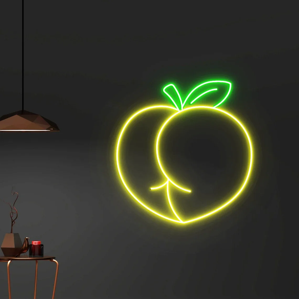 Peach Butt Neon Sign Bar Game Room Bedroom Night Lamp Teens Anime LED Lights Wall Art Decor Personalized Lights Living Game Room