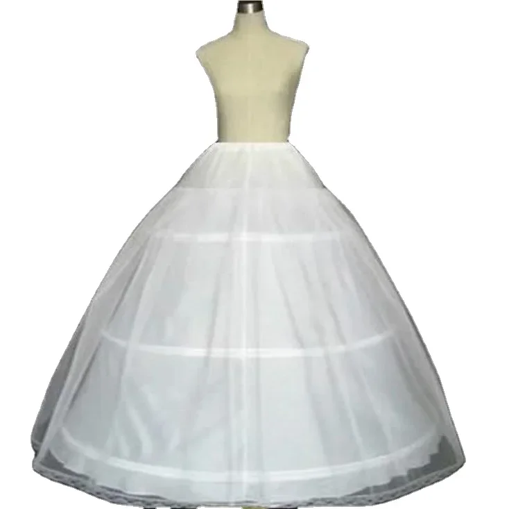 

Bridal Wedding Dress Skirt Support Three Circles 1 Yarn Hard Mesh Poncho Lining Fabric Elastic Waist Petticoat Women