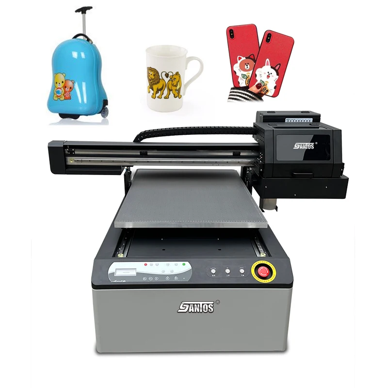 All in One Inkjet Printer A1 A2 60cm Flatbed Directly Position Printer with Acrylic Metal Printing Machine Tiles Pvc 6090 UV