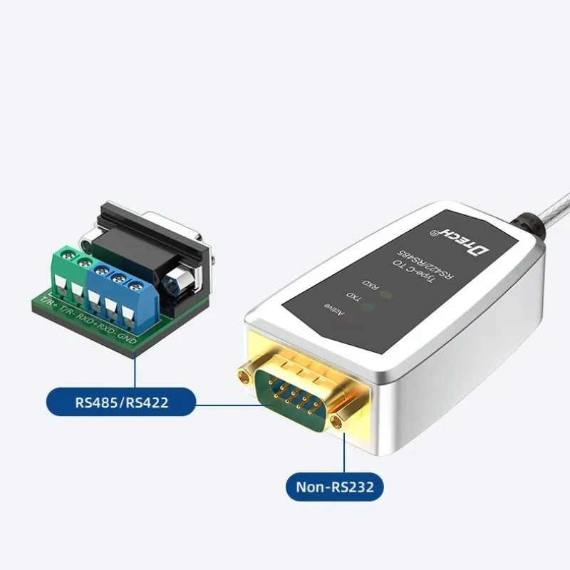 DTECH 2m USB TYPE-C オス-オス RS485/RS422 オス シリアル変換アダプターケーブル